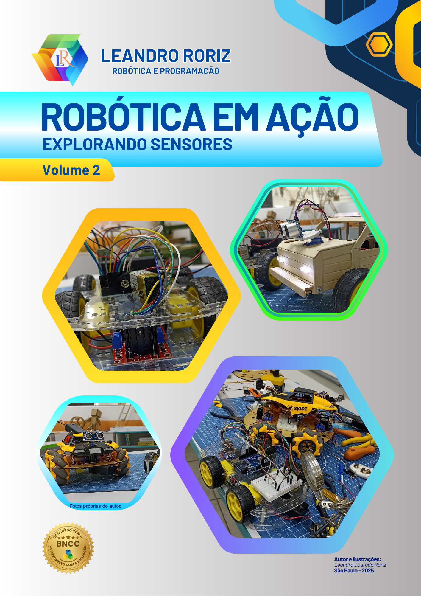 Capa do Volume 2: Robótica em ação — Explorando sensores