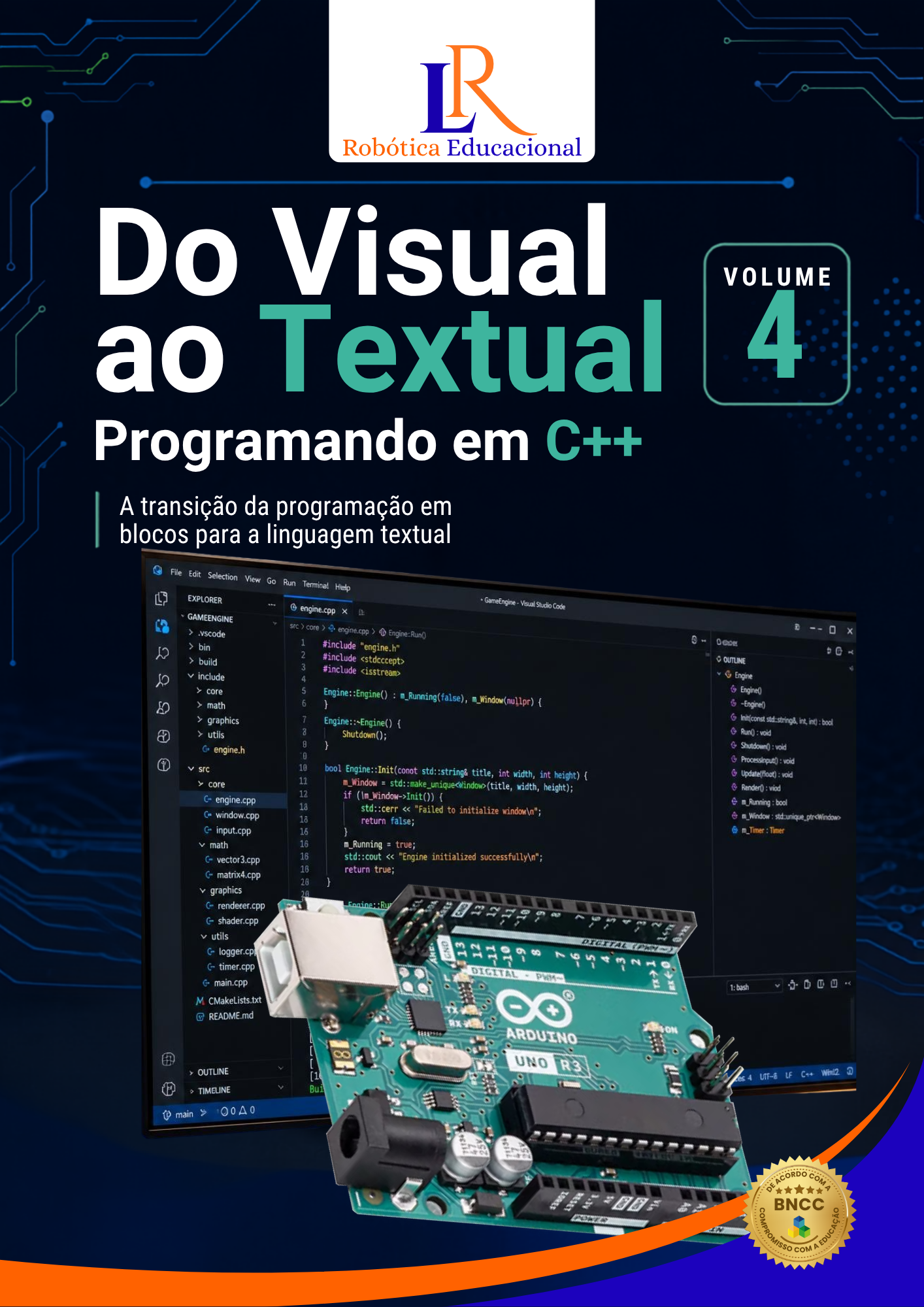 Capa do Volume 4: Do visual ao textual — Programando em C++